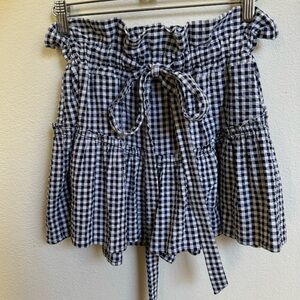 Planet Blue Gingham Skort Skirt